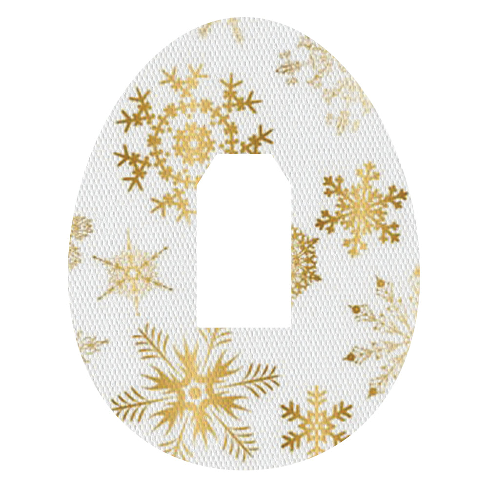 Christmas gold snowflakes adhesive patches - all devices.