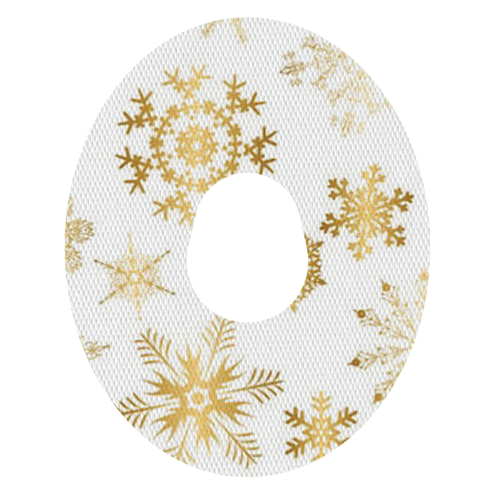 Christmas gold snowflakes adhesive patches - all devices.