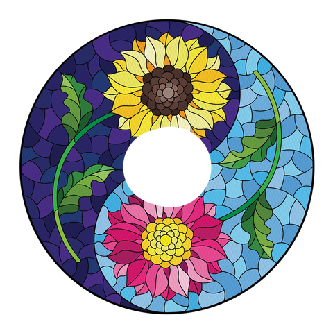 Dexcom Stained Glass Flowers Design Patches