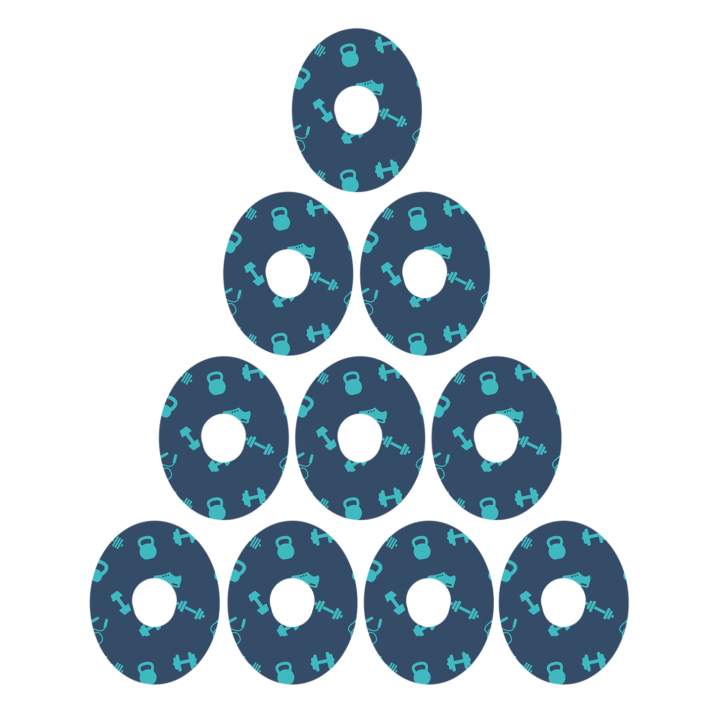 Dexcom Dumbbell Pattern Design Patches