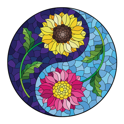 Medtronic Stained Glass Flowers Design Patches