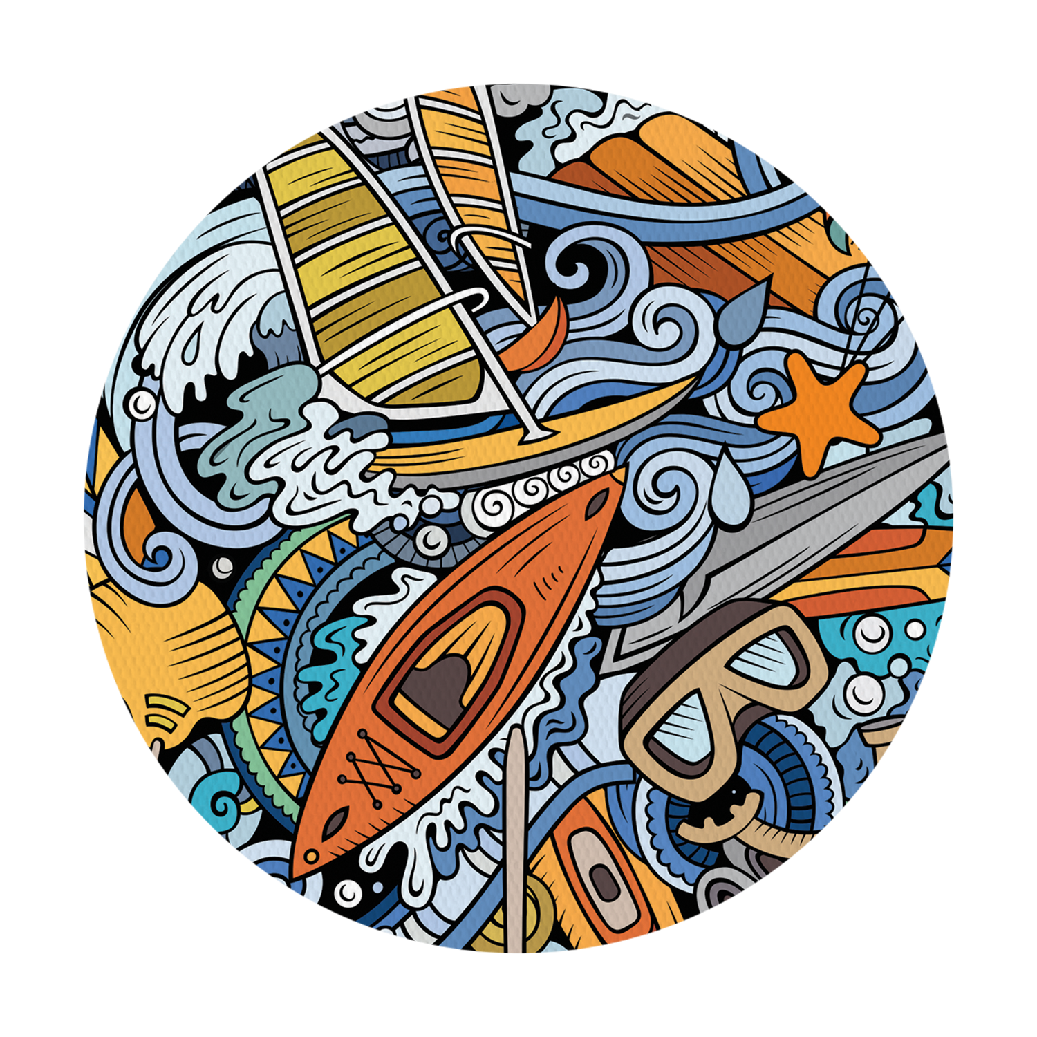 Watersport Doodles Patch