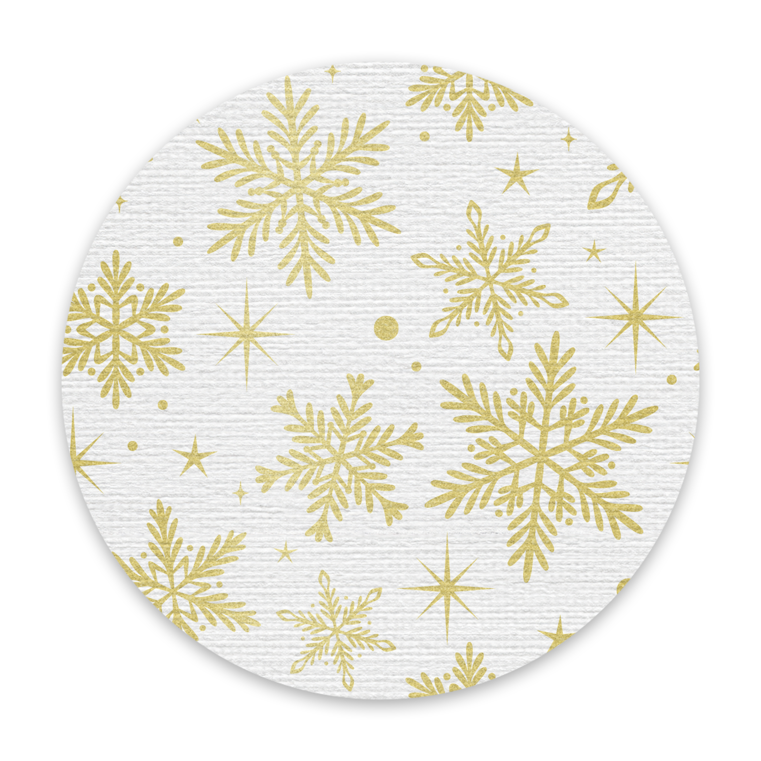 Gold Snowflakes Christmas Patch
