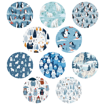 Freestyle Libre Winter Animals Mix Design Patches