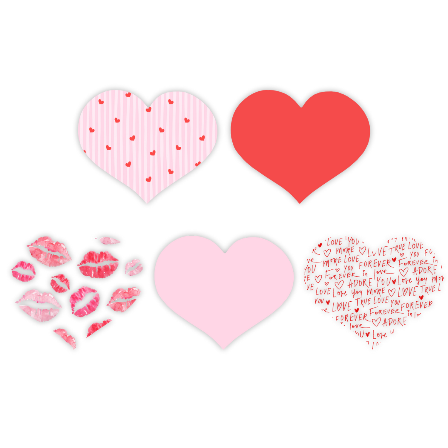 Valentine Heart Shaped Patch Mix