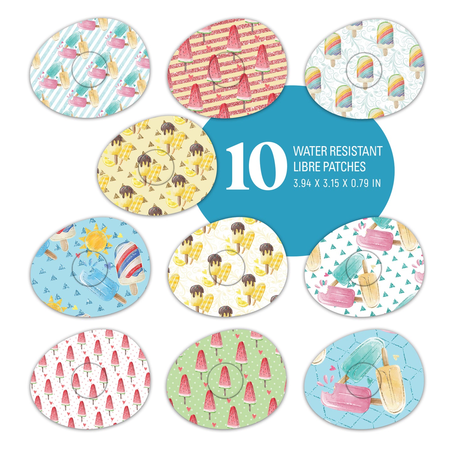 Freestyle Libre Ice Creams Mix Design Patches