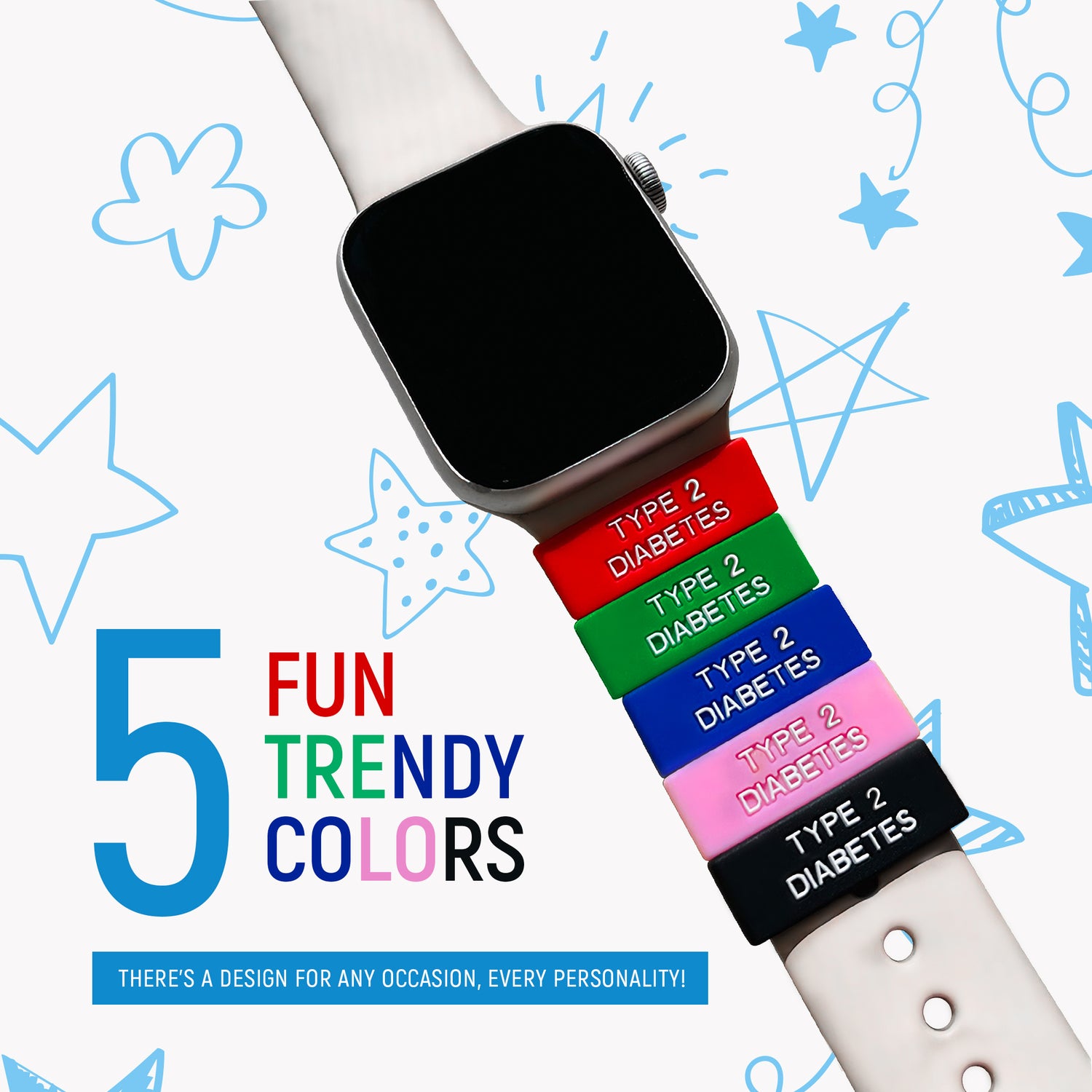 Medical Alert Watch Sleeve - Type 2 Diabetes