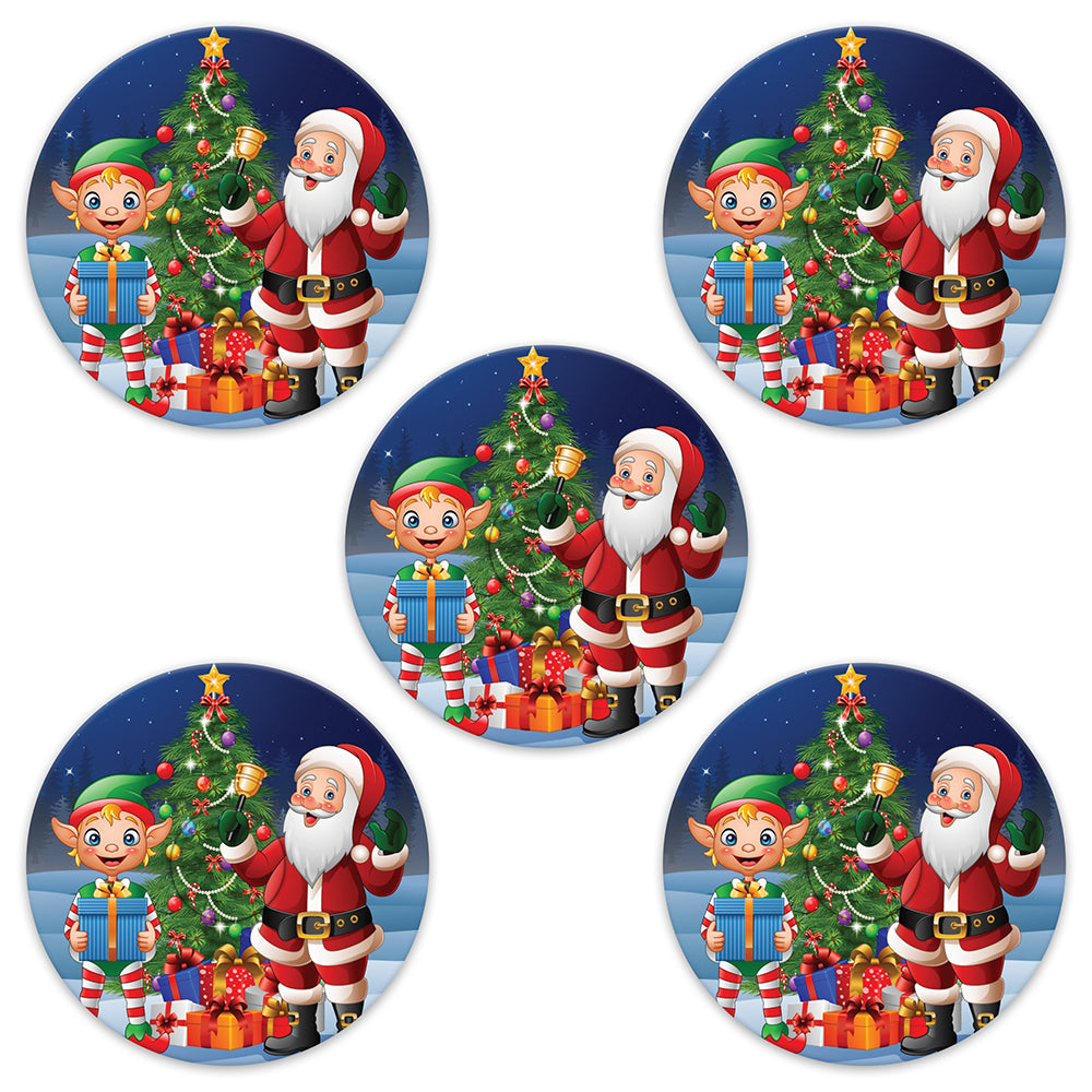Christmas santa & elf adhesive patches - all devices.