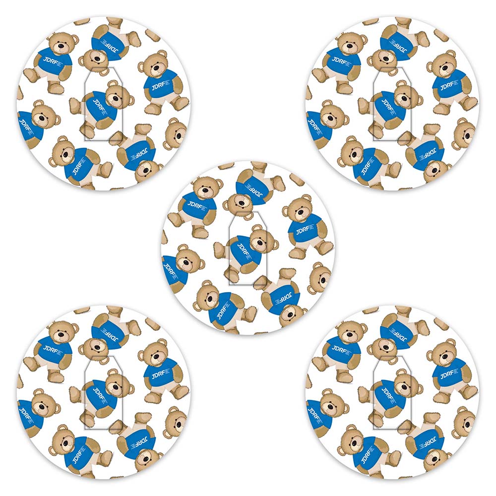 JDRF Rufus decorative adhesive patches - all devices.