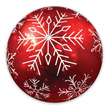 Christmas red bauble adhesive patches - all devices.