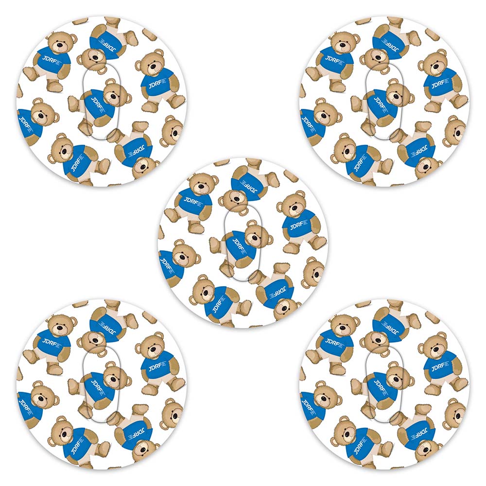 JDRF Rufus decorative adhesive patches - all devices.