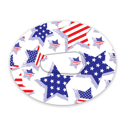 Dexcom USA Flag Stars Design Patches