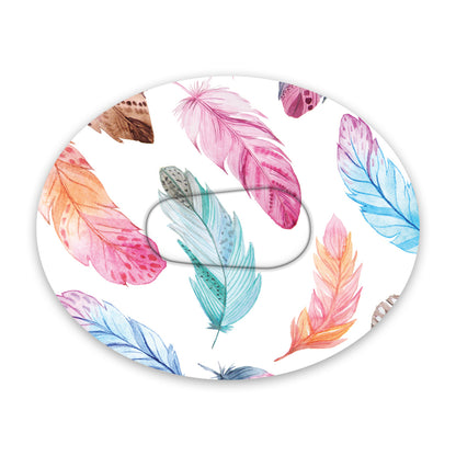 Dexcom Watercolour Feathers Design Patches