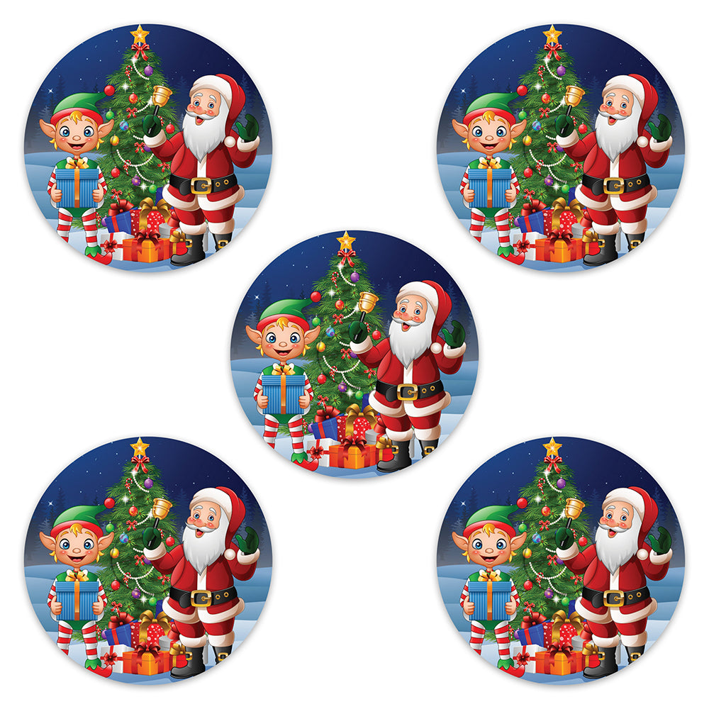Christmas santa & elf adhesive patches - all devices.