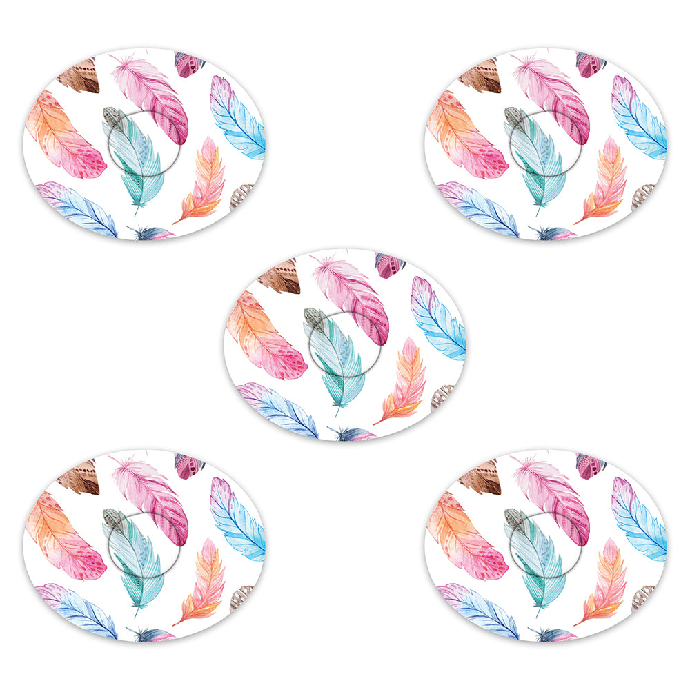 Dexcom Watercolour Feathers Design Patches