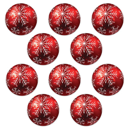 Christmas red bauble adhesive patches - all devices.