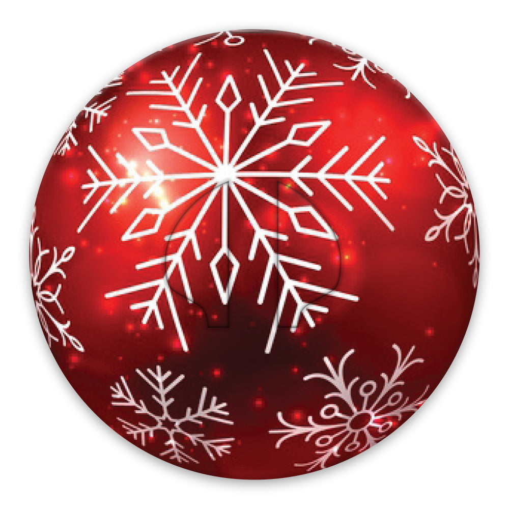 Christmas red bauble adhesive patches - all devices.