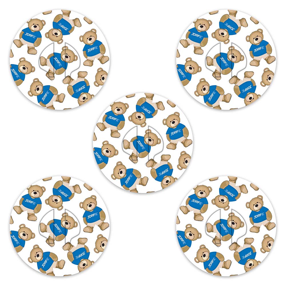 JDRF Rufus decorative adhesive patches - all devices.