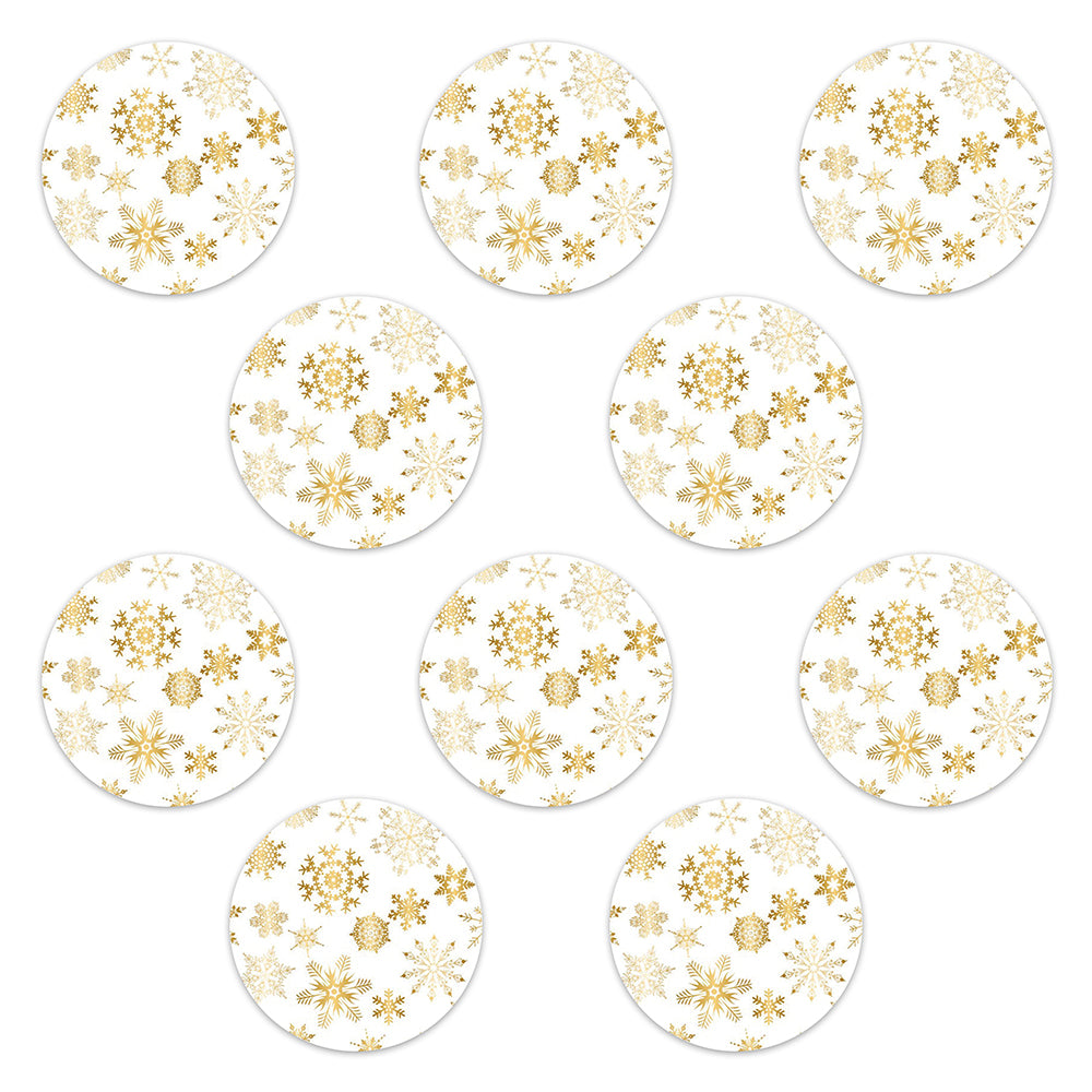 Christmas gold snowflakes adhesive patches - all devices.