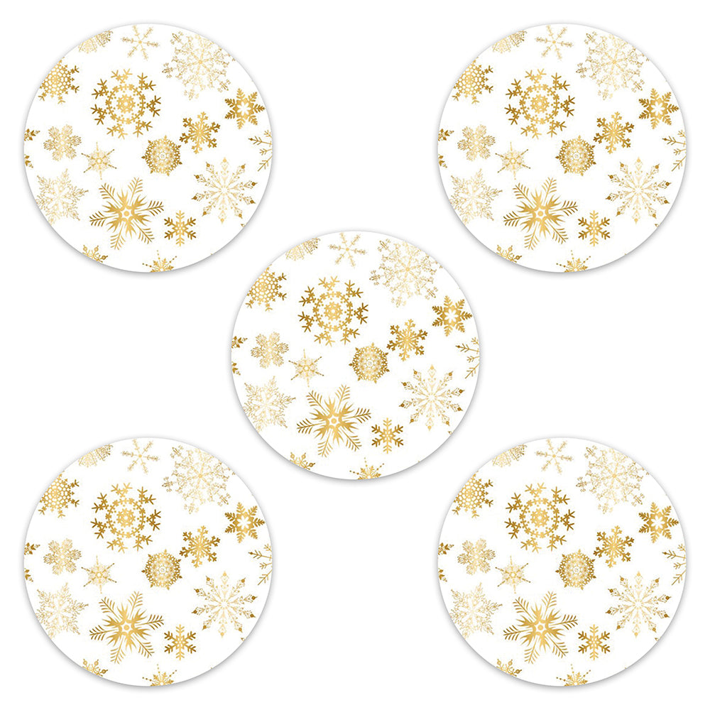 Christmas gold snowflakes adhesive patches - all devices.