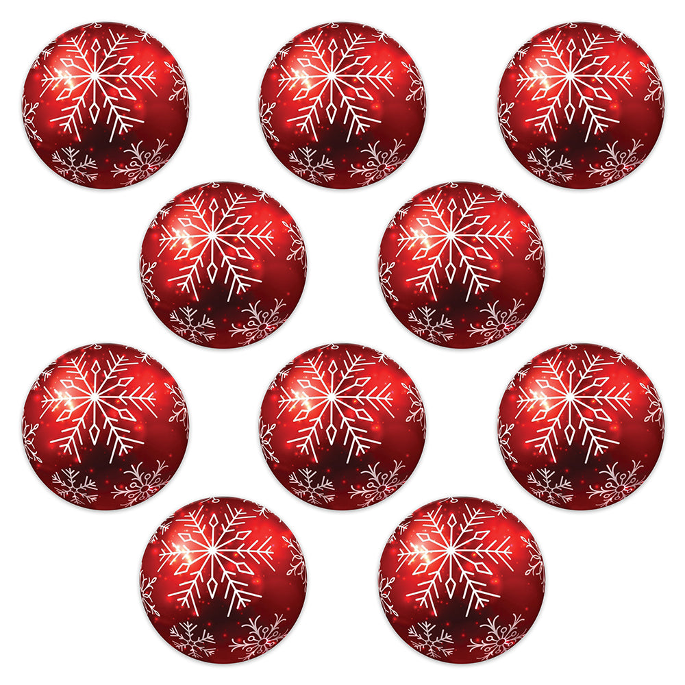 Christmas red bauble adhesive patches - all devices.