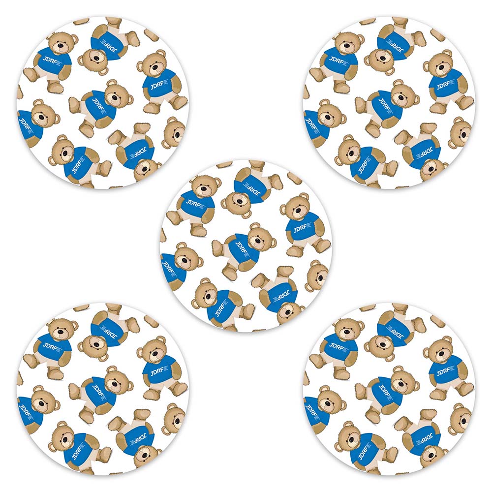 JDRF Rufus decorative adhesive patches - all devices.