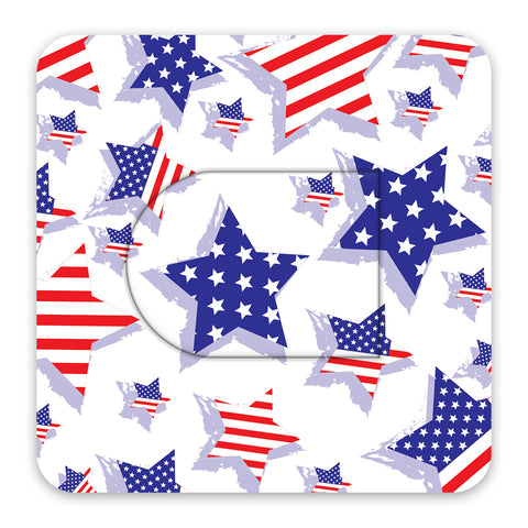 Omnipod USA Flag Stars Design Patches