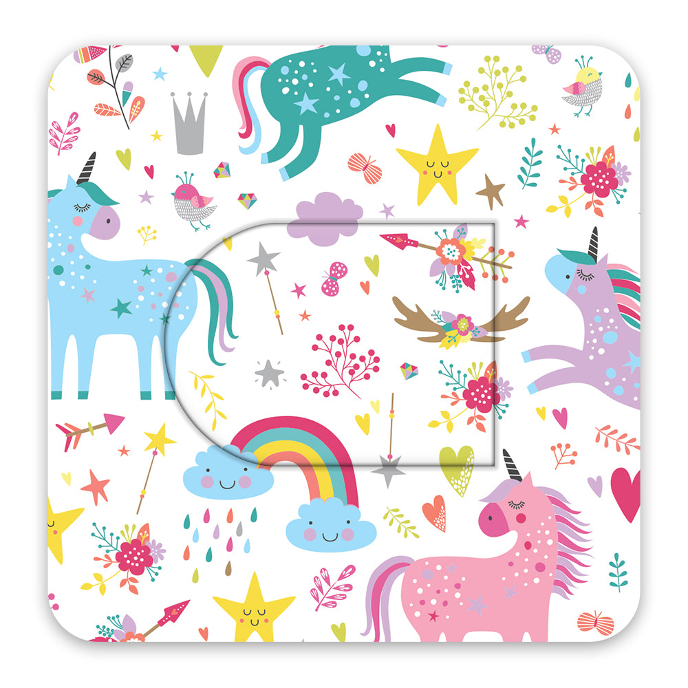 Omnipod Pastel Unicorns Design Patches