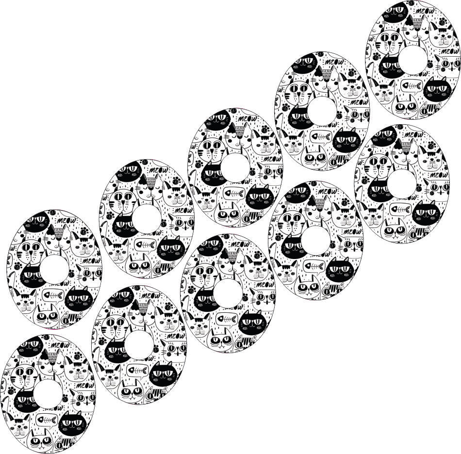 Freestyle Libre Cartoon Cat Design Patches 10 pack